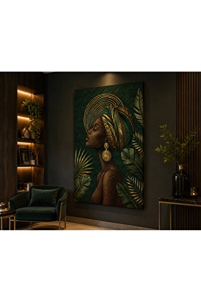 Mgi Design Afrikalı Kadın Kanvas Tablo – Etnik Sanat Temalı Dekoratif Duvar T...