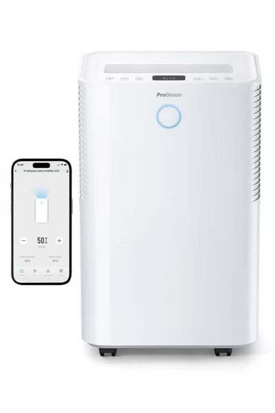Pro Breeze 20l Per Day Smart Compressor Dehumidifier with 4l Water Tank, Laun...