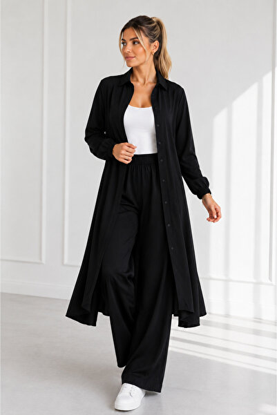 EYMA |   Long Shirt Set |   Asymmetric Cutting |   Extra Comfortable Fabric