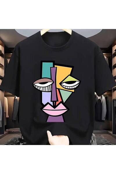JANTIL MODA 🔥   Black Unisex Oversize 100% Cotton Crew Neck Short Sleeve T-S...