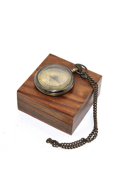 Lovesta Home Wooden Boxed Brass Chain Clock Model 11