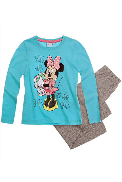 Disney Minnie Pijama turcoaz 2-8 ani cu imprimare glitter și talie elastică 1...