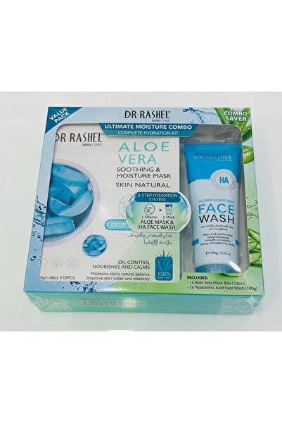 DR.RASHEL FACE WASH AND ALOEVERA SOOTHING &MOISTURE MASK COMBO PACK