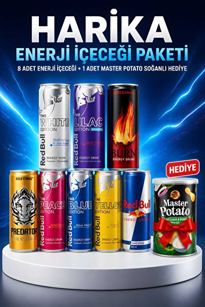 Red Bull Harika Enerji İçeceği Paketi + Master Potato Soğanlı Hediye