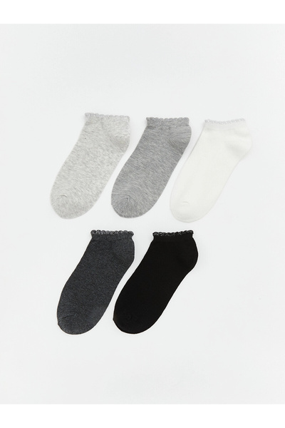 LC Waikiki Lcw Dream Gray Women's Booties Socks 5-Pack