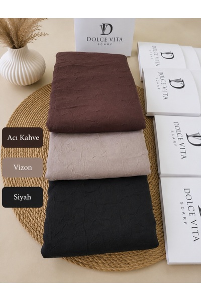 Altınoluk Tekstil Dolce Vita Orjinal Ütü Gerektirmeyen Bambu Kraş Şal 3'lü Paket