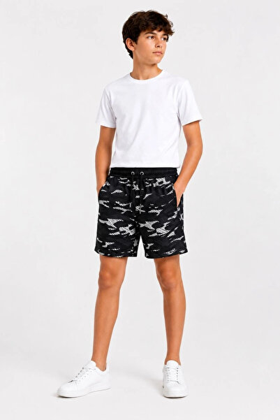 Asmedo Children's Premium Swim Shorts with Zipper Pockets and Mesh Lining - B...