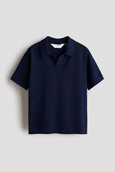 H&M Fine-knit cotton polo shirt