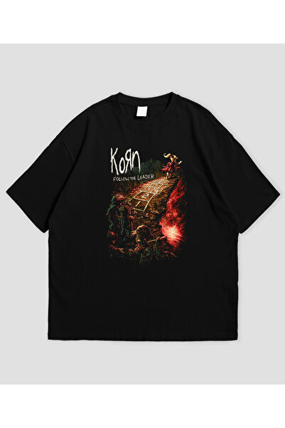 Grafftee Clothing تي شيرت كبير الحجم مطبوع عليه كورن للجنسين