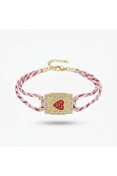 h&b design jewel Steel Pink String Love Bracelet