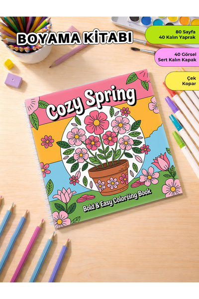 metafortoys Cozy Spring Coloring Book – 21X20 cm I 40 Visuals I for Children ...