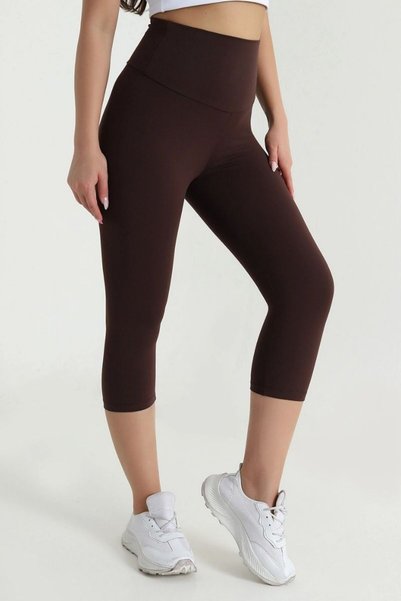 EXSPORT Women's High Waist Shaping Capri Leggings