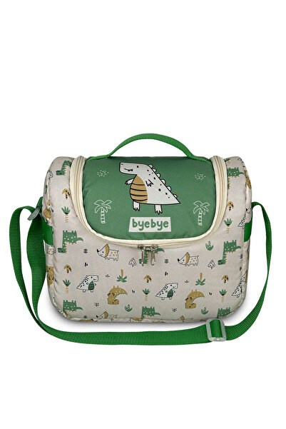 Bye Bye Yummy Preschool Nursery Kids Hand and Shoulder Thermo Lunch Bag-Dinosaur