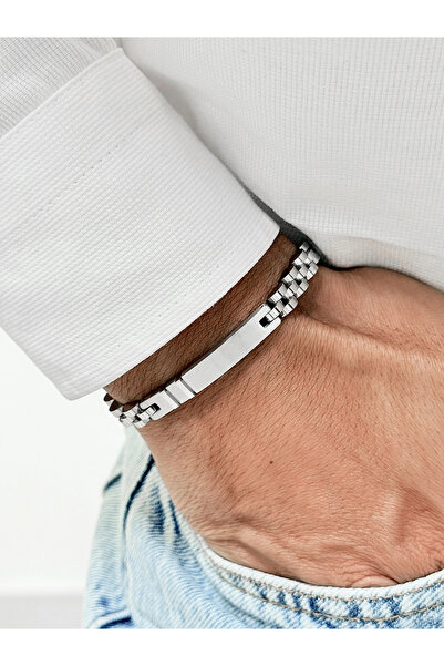 FERRO Silver Steel Men's Bracelet Frj10220A-A 2 Year Warranty Gift Boxed