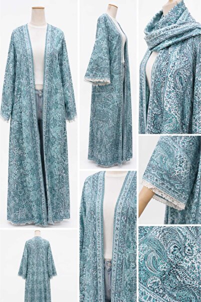 Generic Pashmina Abaya Royal blue With Stone