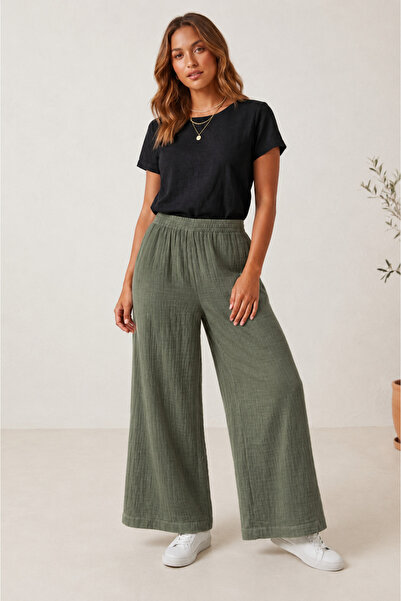 estewoman Muslin Pocketless Trousers