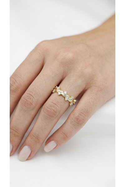 İris Jewelrys Çelik Casaline Gold Yüzük