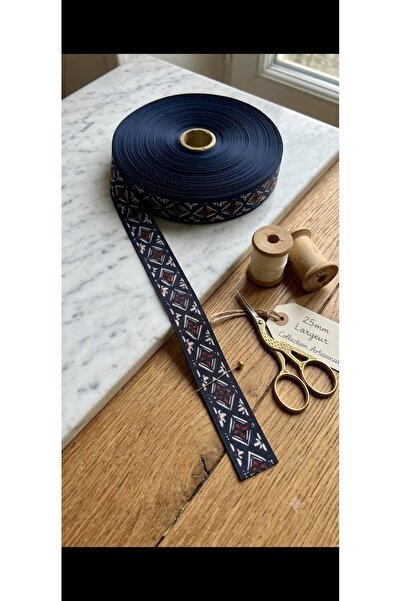 satab Fransız Çift Taraflı Baskılı Polyester Grogren 25mm -10metre