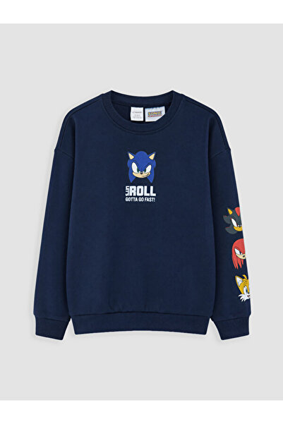 LC Waikiki Quality Parts from Çelebi Store Blue Fast Hedgehogboy's Sweatshirt