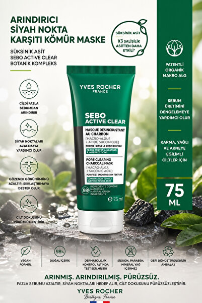 Yves Rocher Karma ve Yağlı Ciltler İçin Siyah Nokta Karşıtı & Gözenek Sıkılaş...