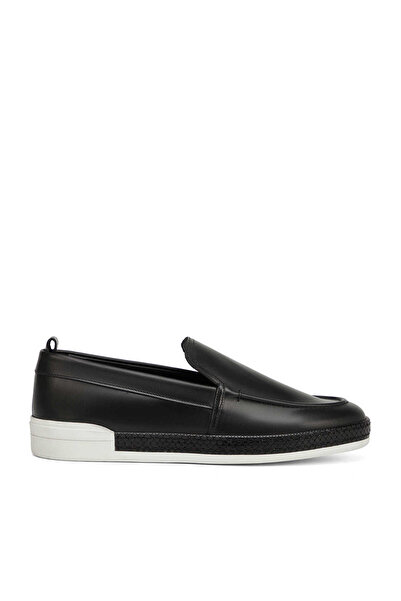 Tergan Siyah Hakiki Deri Erkek Loafer - E26I1AY57705-A23