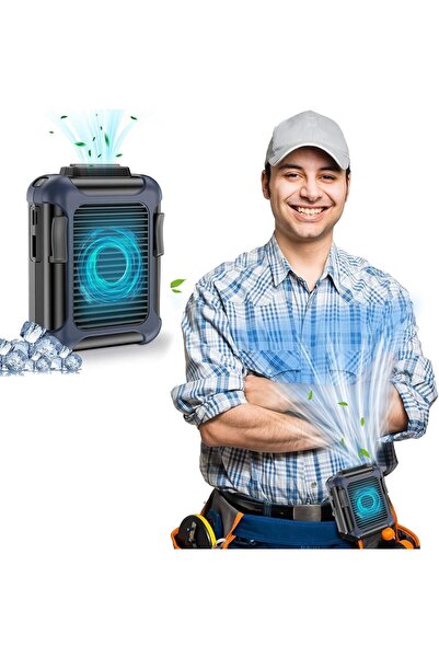 KASTWAVE مروحة قلادة، مروحة شخصية للحزام، مروحة تبريد محمولة تثبت على الخصر، ...