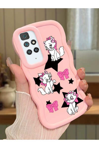 Hontinga Redmi 10 Compatible Case Camera Protector Pink Silicone Couple Phone...