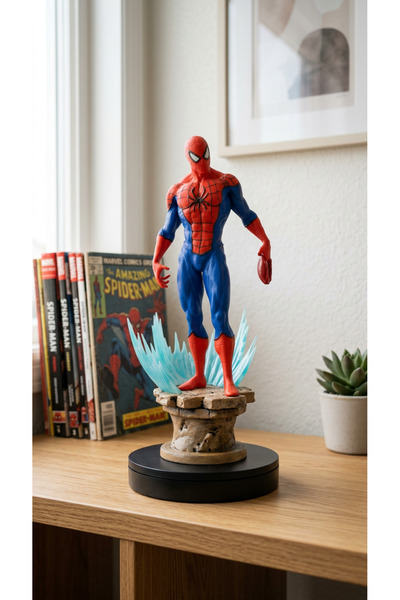 3D ONDOKUZ ÖRÜMCEK ADAM VE STAND Dekoratif Ürün