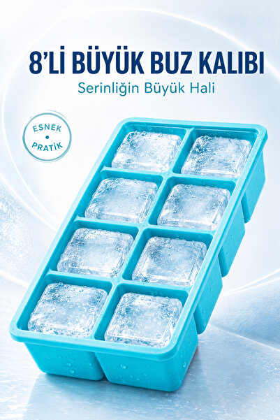 NY HOME 8-Section Silicone Large Size Freezer Tray