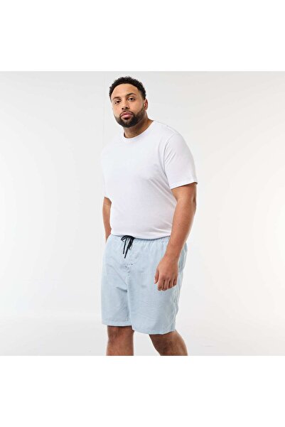 KIABI Striped Swim Bermuda Shorts BLUE