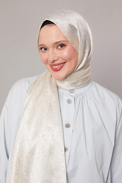 Levidor Cream Glitter Diamond Shawl