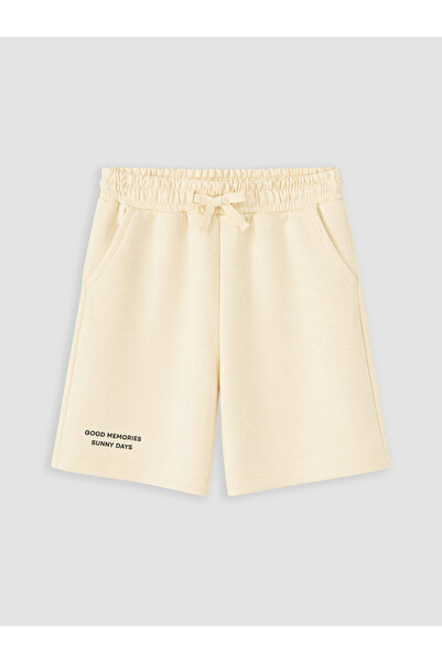LC Waikiki Nevavm Farkıyla Boy's Letter Printed Shorts