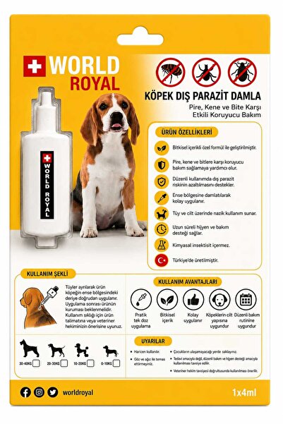Cleapet WORLD ROYAL KÖPEK DIŞ PARAZİT DAMLA