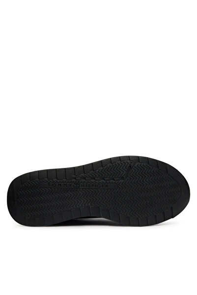 Tommy Hilfiger Women's Brand Logo Black Sneaker Suitable for Daily Use