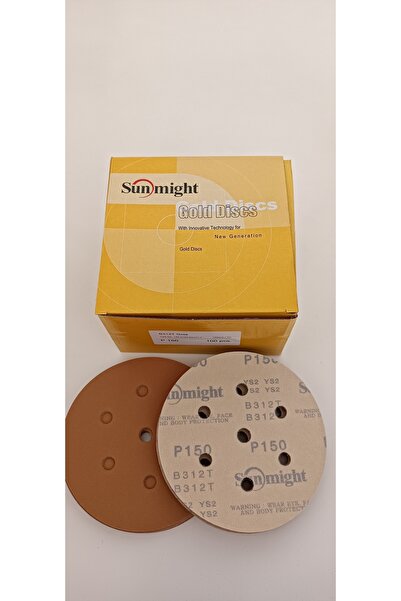 6 DELİKLİ ZIMPARA 150MM P150 (KUTU İÇİNDE 100AD)