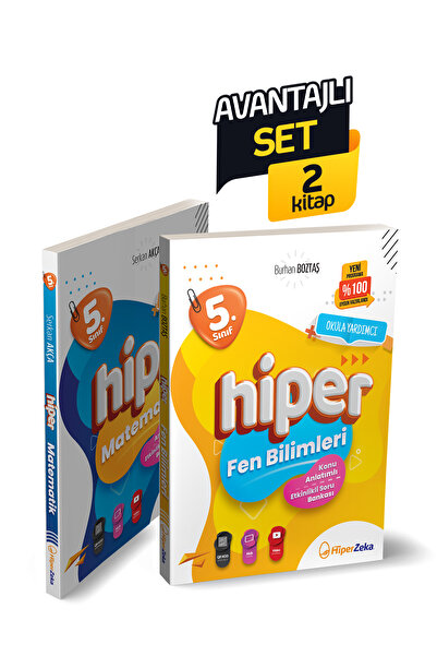 HiperZeka Avantajlı Set 2027 5. Sınıf Hiper Matematik ve Fen Bilimleri Konu A...