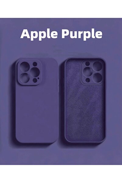 Generic جراب سيليكون حماية كاملة مع واقي كاميرا مدمج لـ iPhone 14 Pro - بنفسج...