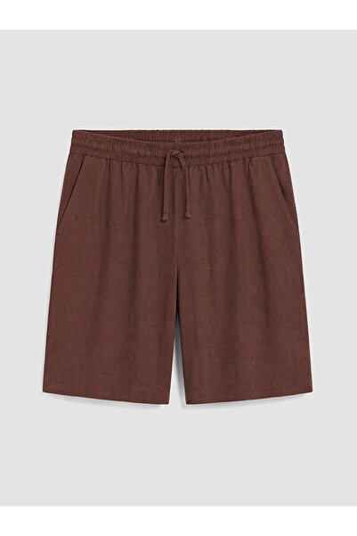 LC Waikiki Brown Plus Size Linen Blend Women's Trousers
