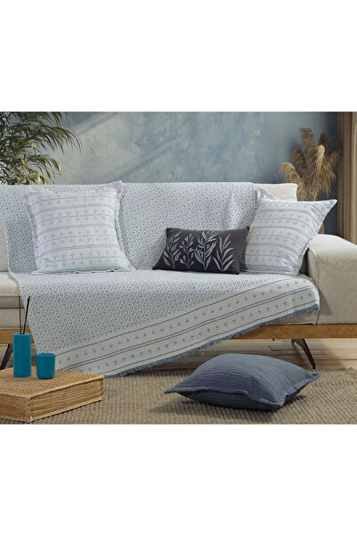 Nef Nef Homeware Κάλυμμα Καναπέ Ίσμαρ Μπλε Νεφ-Νεφ Οικιακά Είδη Τριθέσιο