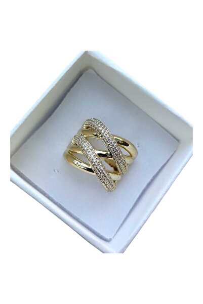 Generic Brand MAXY BRAIDED RING. 14 K GOLD PLATED