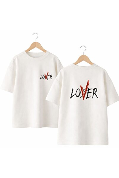 playwear Lovser Back and Front Chest Printed 100% Cotton Oversize Loose Regul...