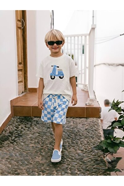 Patriko Boys' Summer Cotton Motorcycle Themed T-Shirt Shorts Set 2-8 Years