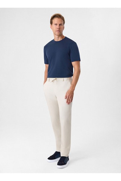 Back And Bond Ecru Men's Comfort Fit Trousers Bpn3001100000