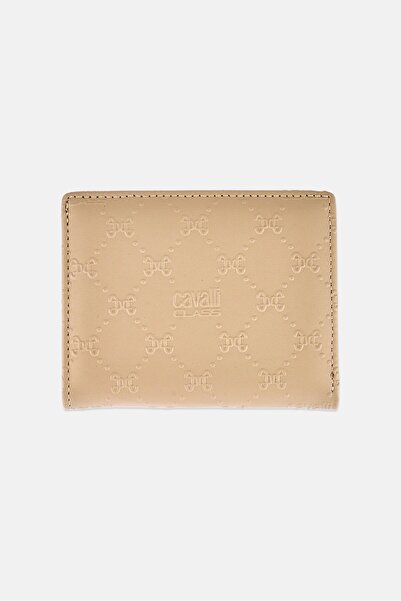 Cavalli Class Women Brand Logo Wallet, Beige