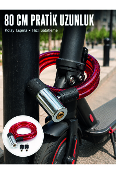 UCUZTEKNO Experience Secure Parking with Transparent Pvc Coated Bicycle Lock ...