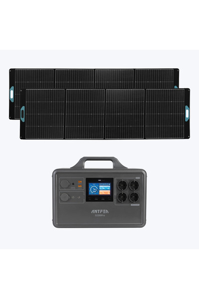 Antfea S2200 Pro Taşınabilir Güç Kaynağı + 2 adet 300W Taşınabilir Güneş Pane...