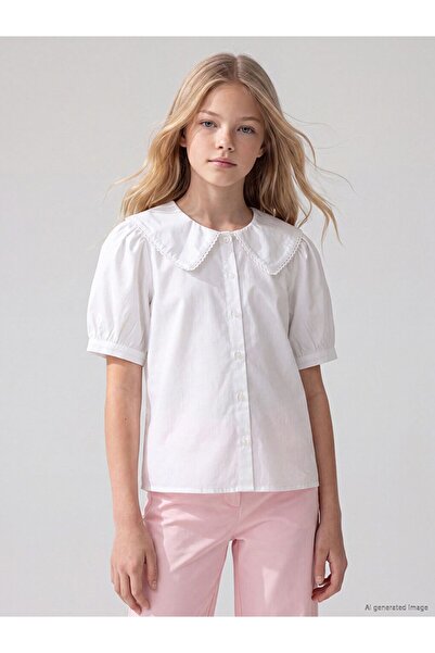 LC Waikiki Baby Collar Poplin Girls' Shirt