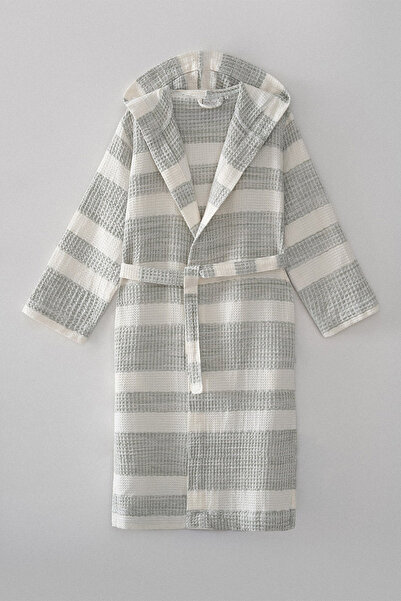 Ecocotton İkra Women's Khaki 100% Organic Cotton Small Peshtemal Bathrobe
