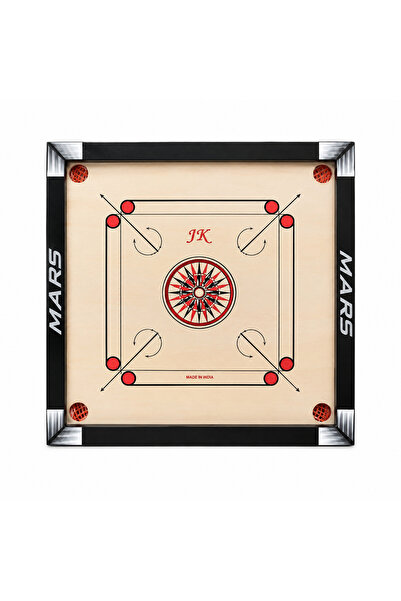 Mars Medium Carrom Board 24 x 24 x 1.5 Inch Wooden Indoor Family Board Game