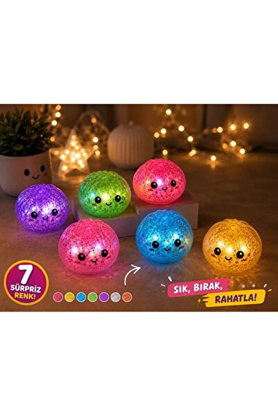 TEKNOPARKTA Işıklı Simli Squishy Çin Mantısı (BÜYÜK BOY) Stres Atan Yumuşacık Sıkılabilir Oyuncak